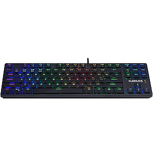 CLEIKOS GK-135 mehāniskā tastatūra LED apgaismojums Melns