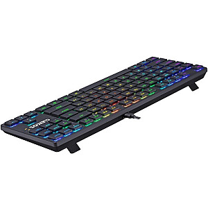 CLEIKOS GK-135 mehāniskā tastatūra LED apgaismojums Melns