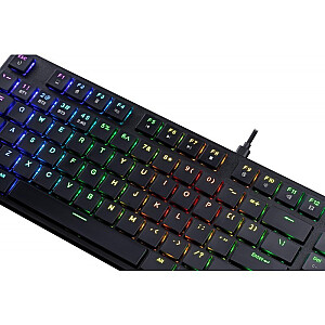 CLEIKOS GK-135 mehāniskā tastatūra LED apgaismojums Melns