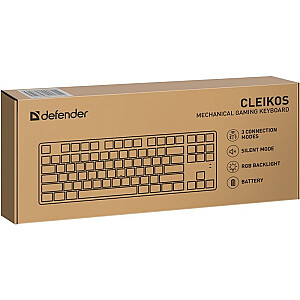 CLEIKOS GK-135 mehāniskā tastatūra LED apgaismojums Melns