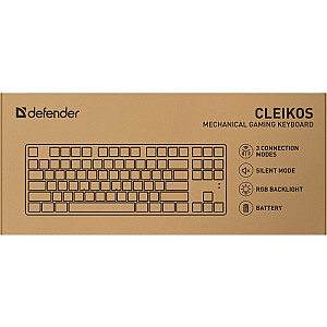 CLEIKOS GK-135 mehāniskā tastatūra LED apgaismojums Melns