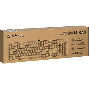 MIRAX GK-352 mehāniskā tastatūra RGB apgaismojums Melns