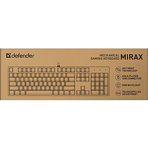 MIRAX GK-352 mehāniskā tastatūra RGB apgaismojums Melns