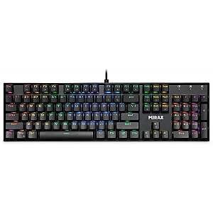 MIRAX GK-352 mehāniskā tastatūra RGB apgaismojums Melns