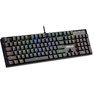 MIRAX GK-352 mehāniskā tastatūra RGB apgaismojums Melns