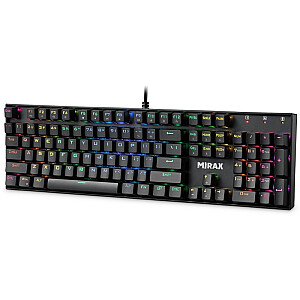 MIRAX GK-352 mehāniskā tastatūra RGB apgaismojums Melns