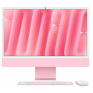 iMac 24 collas: M4 8/8, 16GB, 256GB SSD - Rozā