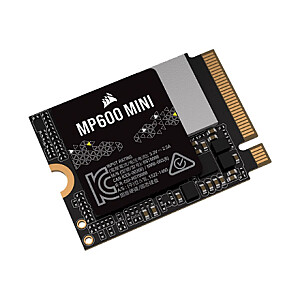 Corsair MP600 MINI | 1000 GB | SSD formāts M.2 2230 | Cietā diska interfeiss PCIe Gen4x4 | Lasīšanas ātrums 7000 MB/s | Rakstīšanas ātrums 6200 MB/s