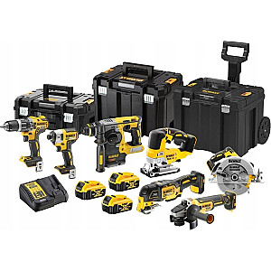 Dewalt elektroinstrumentu komplekts 18V (DCD796 + DCF887 + DCS570 + DCS334 + DCS355 + DCH273 + DCG405) 3x5.0Ah DCK755P3T-QW