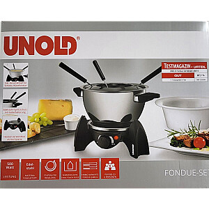 Unold Electric Fondues 0,8l 6 persons stainless steel black Schwarz (48615)