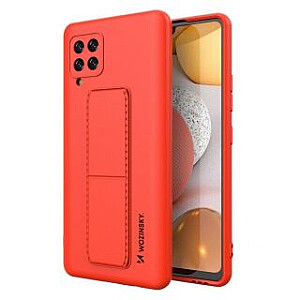 Wozinsky - Wozinsky Kickstand Case Silicone Stand Cover for Samsung Galaxy A42 5G Red