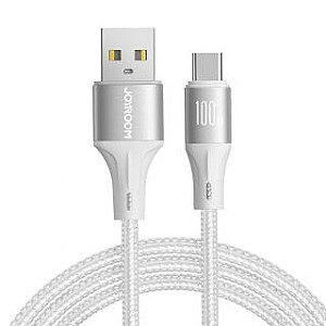 Joyroom Joyroom Light-Speed ​​Series SA25-AC6 USB-A / USB-C Fast Transfer Cable 100W 2m - White