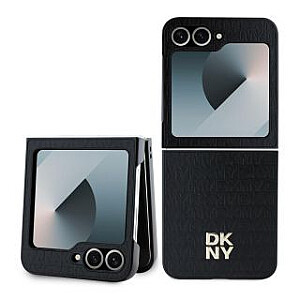 DKNY - DKNY PU odos pakartotinio rašto krūvos logotipas dėklas Samsung Galaxy Z Flip 6 juodas