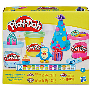 PLAY-DOH Svētku plastilīna komplekts, 12 gab.