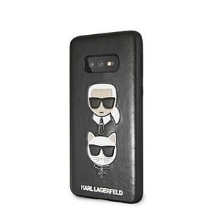 Karl Lagerfeld Samsung Galaxy S10e Karl ir Choupette Kietas Dėklas Juodas