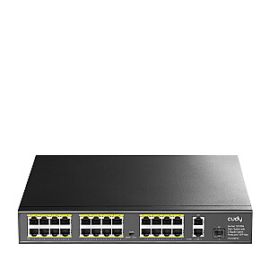 Cudy FS1026PS1 tinklo jungiklis Nevaldomas Gigabit Ethernet (10/100/1000) Maitinimas per Ethernet (PoE) Juodas