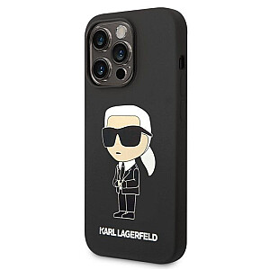 Karl Lagerfeld Apple iPhone 14 Pro Liquid Silicone Ikonik NFT Case Black