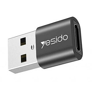 yesido GS09 Mini Aliuminio Lydinio Usb Type-c U-Disk Kortelių Skaitytuvas Pelė Konvertuoti OTG Adapteris Juodas