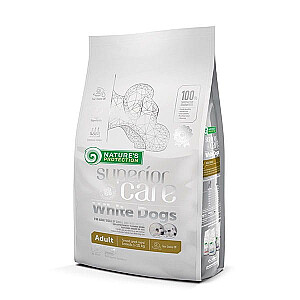 NATURE'S PROTECTION Superior Care White Dogs Grain Free Adult Small Lamb - sausā suņu barība - 1.5 kg