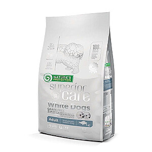 NATURE'S PROTECTION Superior Care White Dogs Grain Free Adult Small Białoryba - sausais suņu barība - 1.5 kg