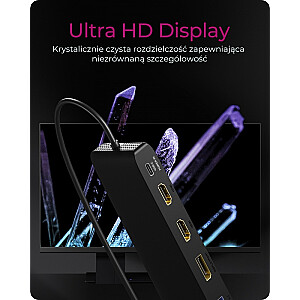 IB-DK2116-C Dokstacija 12 vienā, HDMI, DP, LAN, USB