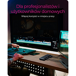 IB-DK2116-C Dokstacija 12 vienā, HDMI, DP, LAN, USB