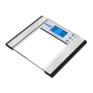 Весы для ванной комнаты Mesko с анализатором MS 8146 Electronic, максимальный вес (емкость) 180 кг, точность 100 г, измерение индекса массы тела (ИМТ), нержавеющая сталь / стекло