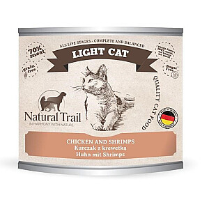 NATURAL TRAIL Light Cat vištiena su krevetėmis - šlapias kačių maistas - 200g