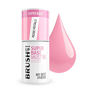 BRUSHUP Super Base Must Be UV/LED hibrīdā bāze nagiem My Best Friend Rose Petals 5g