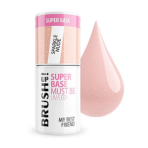 BRUSHUP Super Base Must Be UV/LED база гибридная для ногтей My Best Friend Sparkle Nude 5g