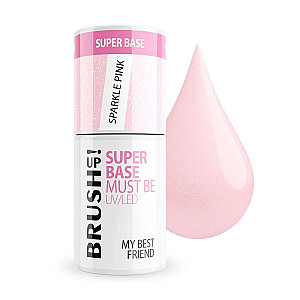 BRUSHUP Super Base Must Be UV/LED база гибридная для ногтей My Best Friend Sparkle Pink 5g