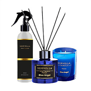 SET SORVELLA Blue Angel smaržīgas nūjiņas 120ml + smarža iekšienē 200ml + svece 170g