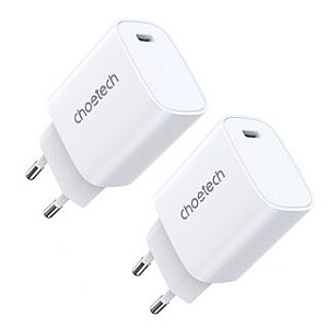 Choetech Choetech charger set Q5004 20W PD iPhone 12/13 white (2pcs)