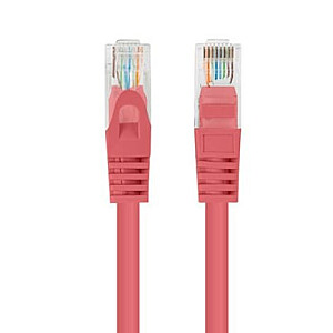 Patchcord cat.5e UTP 3m sarkans 10 iepakojums fluke izturēts