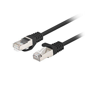 Patchcord cat.6 FTP 1m melns 10 iepakojums fluke izturēts