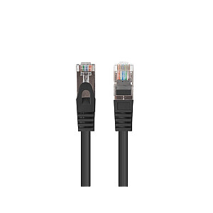 Patchcord cat.6 FTP 1m melns 10 iepakojums fluke izturēts