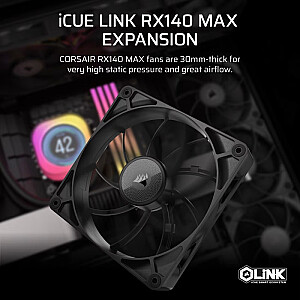 iCUE LINK RX140 MAX 140mm vienas ventilators