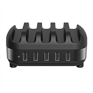 Orico 40W 5 Port USB Smart Charging Station with Phone & Tablet Stand DUK-5P-EU-BK-BP 40 W