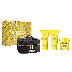 SET VERSACE Dzeltenais dimants EDT smaržas 90ml + ĶERMENIS LOSJONS 100ml + DUŠAS ŽELEJA 100ml + KOSMĒTIKAS MAISS