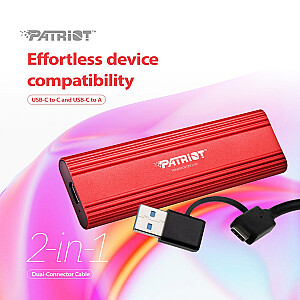 Patriot Memory Transporter Lite 2 ТБ USB Type-C 3.2 Gen 2 (3.1 Gen 2) Красный