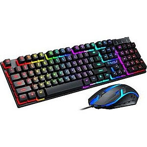 GAMING TAISNE AR LED APGAISMOJUMU TF200 + PELĒS KOMPLEKTS standarts