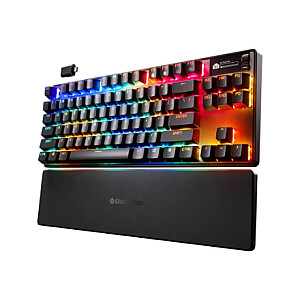 SteelSeries | Spēļu tastatūra | Apex Pro TKL Gen 3 | ASV izkārtojums | Bluetooth | Melns | 2.4 GHz / Bluetooth/ Vadu | OmniPoint 3.0 regulējamie HyperMagnetic slēdži | Bezvadu savienojums