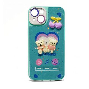 iLike Apple iPhone 15 Pro Max EPOXY CARTOON COVER Blue