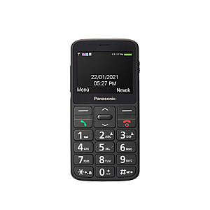 Panasonic KX-TU160 Простой в использовании мобильный телефон, черный, 2,4 дюйма, TFT-LCD, 240 x 320, версия USB USB-C, встроенная камера, основная камера 0,3 МП