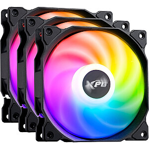 XPG Vento 120 ARGB PWM Fan Black 3-pack (VENTO120ARGBPWM3C-BKCWW)