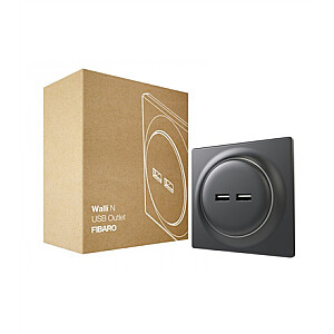 Fibaro Walli N USB Outlet, Black