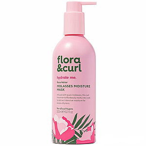 FLORA&CURL Rožu ūdens melases mitruma maska matiem 300ml