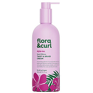 FLORA&CURL Sweet Hibiscus Twist & Braid Cream matu krēms 300ml