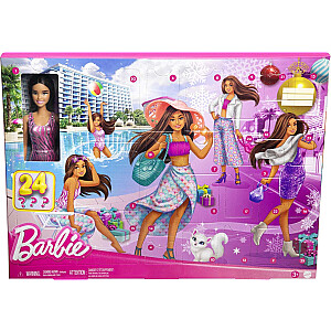 Barbie lelle Barbie Adventes kalendārs ar lelli un 24 pārsteigumiem: apģērbi un aksesuāri (HKB09)