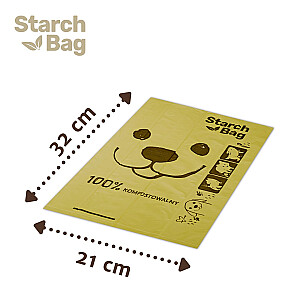 STARCHBAG BIO компостируемые пакеты для собачьих экскрементов лиловые – 8x15 шт.